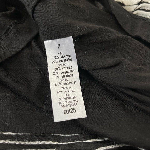 Cut25 by Yigal Azrouel Black & White Mini Cocktail Dress Textured Bodycon Boho 2 - Picture 10 of 16